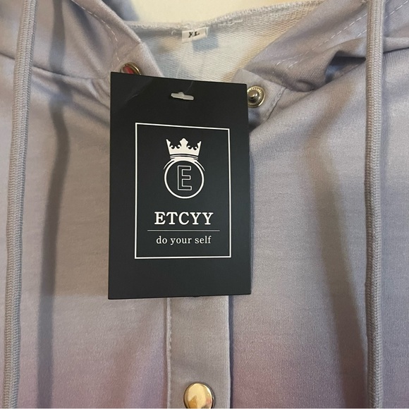 ETCYY Women's Color Block Hoodie Drawstring Sweatshirt with Pocket Size XL - Picture 8 of 9